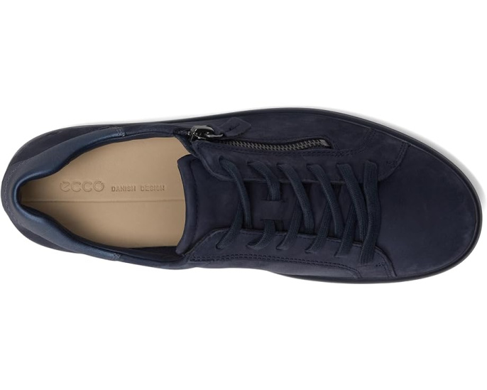 Кроссовки ECCO Soft 7 Side Zip Lace с боковой молнией и кожаным верхом