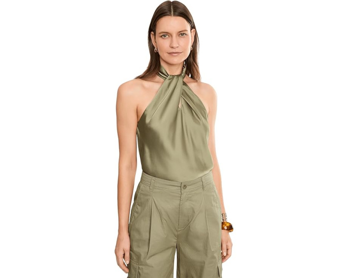 Блуза халтер с закруткой спереди Lauren Ralph Lauren