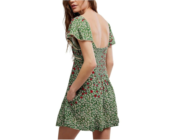 Сарафан мини Backroads Free People с цветочным принтом и карманами