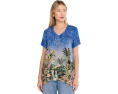 Футболка The Janie Favorite Drape Tee Johnny Was с драпировкой и принтом