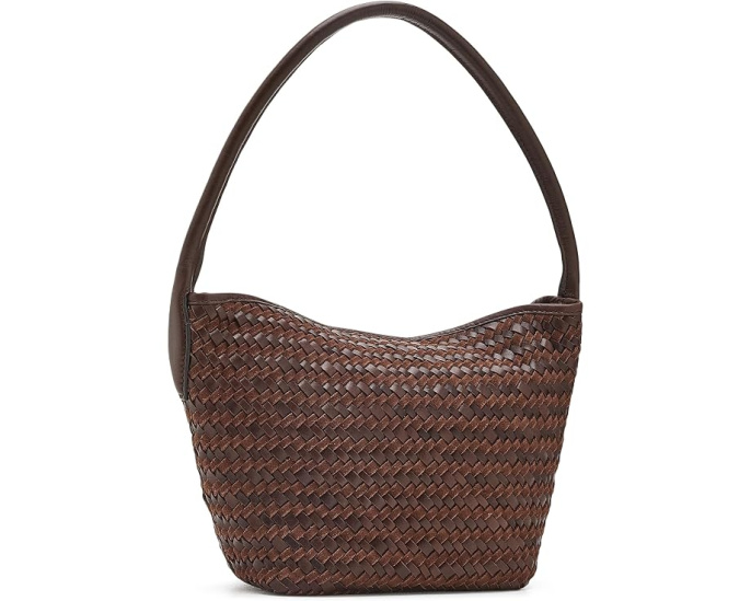 Плетеная сумка Madewell из замши через плечо