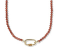 Kendra Scott ожерелье Emery Beaded Strand с бусинами из золота и черного агата