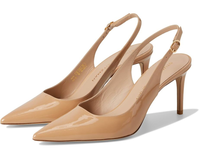 Туфли Stuart Weitzman Stuart Power Slingback 75 на шпильке с острым носком