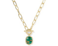 Kendra Scott колье-цепь Daphne Link And Chain с малахитом