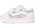 Vans Kids Old Skool V детские кеды с боковой полосой и липучками