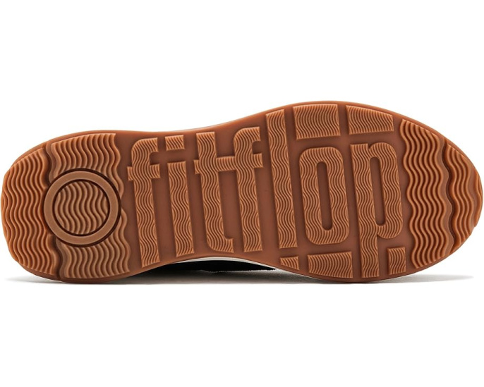 Кроссовки FitFlop F-mode Flow Crystal из денима и замши с кристаллами