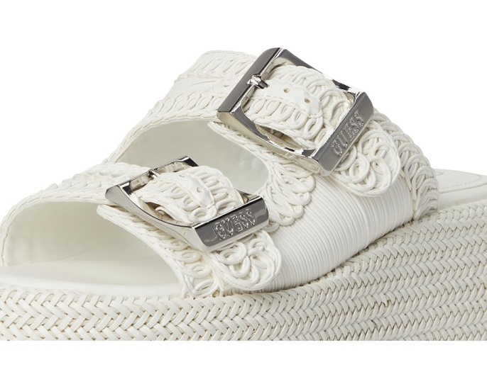 Сандалии GUESS Binks на платформе с плетеными деталями и крупной пряжкой