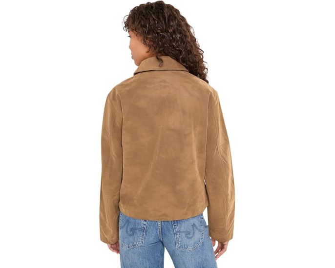 Куртка Free People Hera Vegan Sierra с воротником и карманами