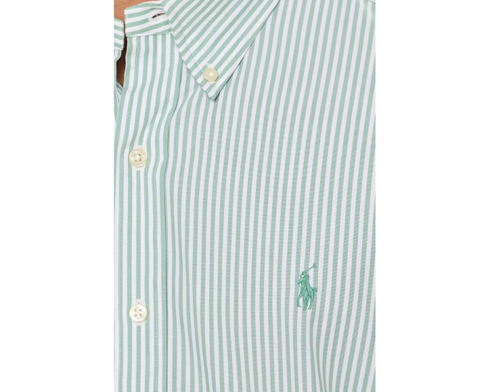 Классическая рубашка поло из хлопка с полосками и стрейчем Polo Ralph Lauren