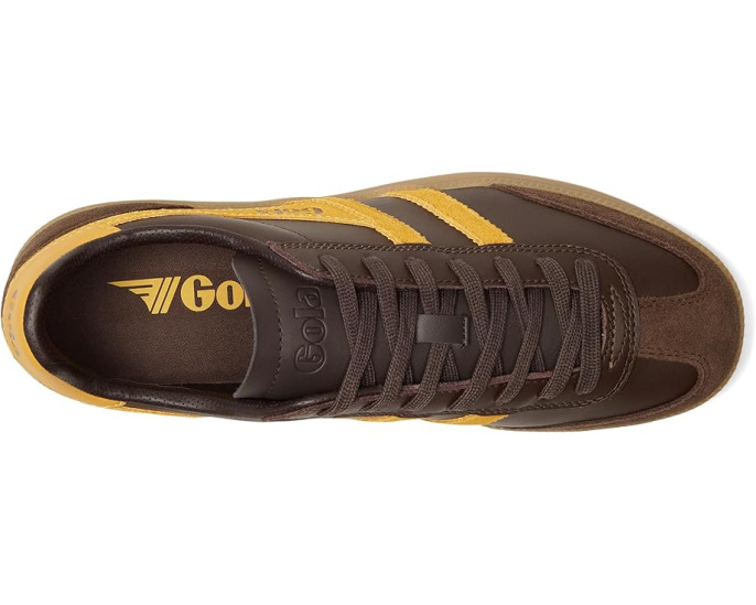 Кожаные кроссовки Gola Viper Leather с темной подошвой