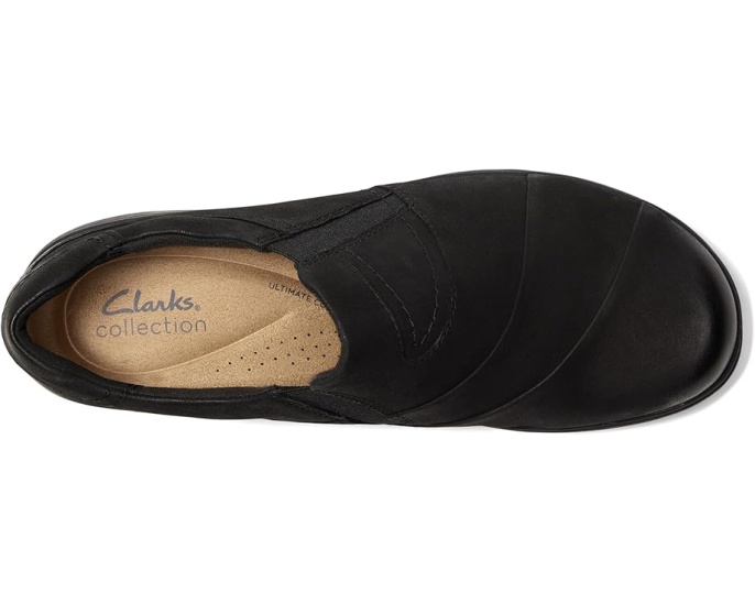Слипоны Clarks Carleigh Abby из премиальной кожи с эластичной вставкой