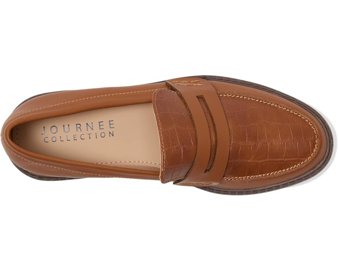 Туфли-лодочки Journee Collection Kenly на каблуке с крокодиловым принтом