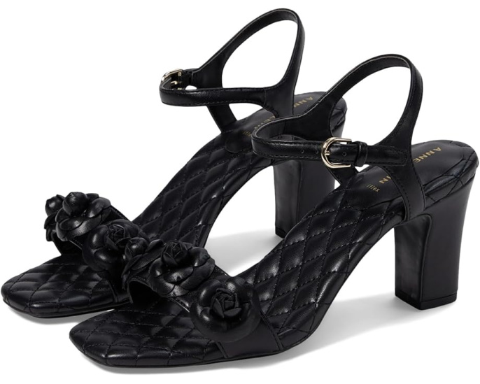 Anne Klein Yardley босоножки на устойчивом каблуке с цветочным декором
