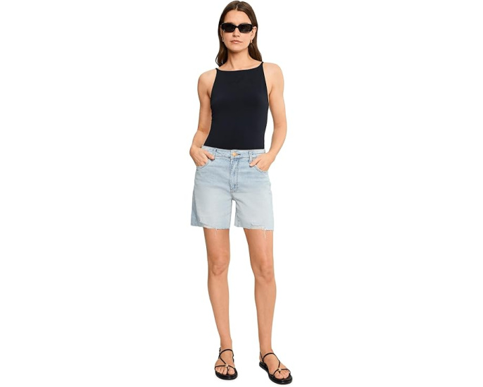 Джинсовые шорты Jenny High-Rise Short Basic Raw Hem от KUT from the Kloth с высокой посадкой