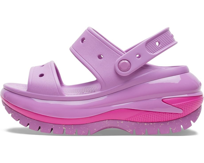 Сандалии Crocs Classic Mega Crush на платформе с двумя ремешками