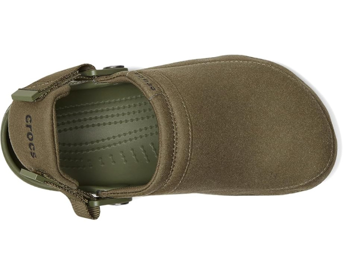 Кроксы Crocs Classic Crafted Vegan Suede Clogs с ремешком и стелькой Croslite