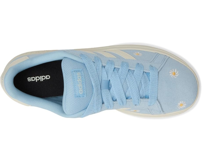Кроссовки adidas Grand Court 00s для детей из замши с широкой шнуровкой