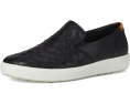 Кроссовки ECCO Soft 7 Woven Slip-On 3.0 с эластичными вставками и кожаным верхом
