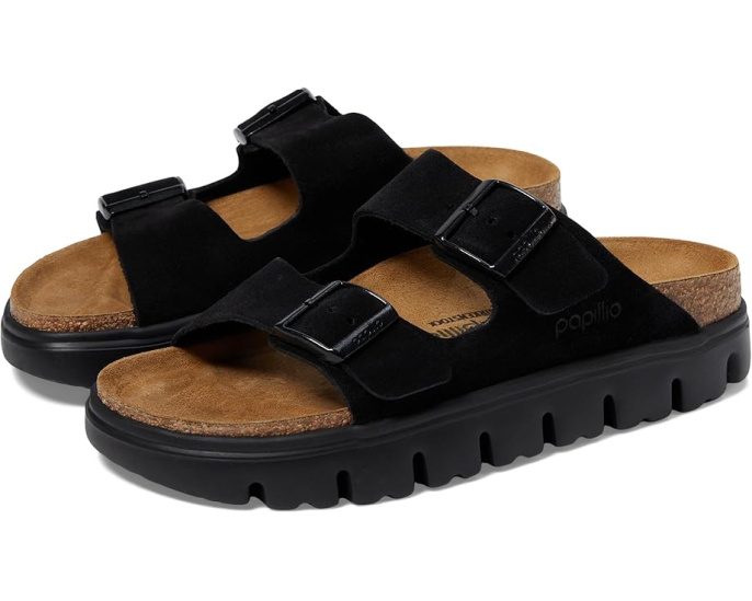 Сандалии Arizona Chunky на платформе от Birkenstock из замши