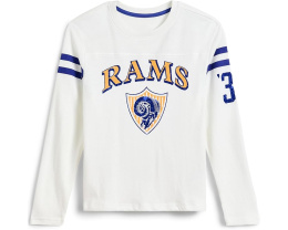 Футболка NFL Los Angeles Rams с полосатым воротом (Little Kid/Big Kid)