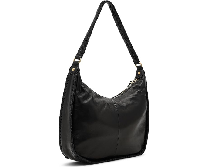 Сумка через плечо HOBO Mia Crescent Large Hobo черная