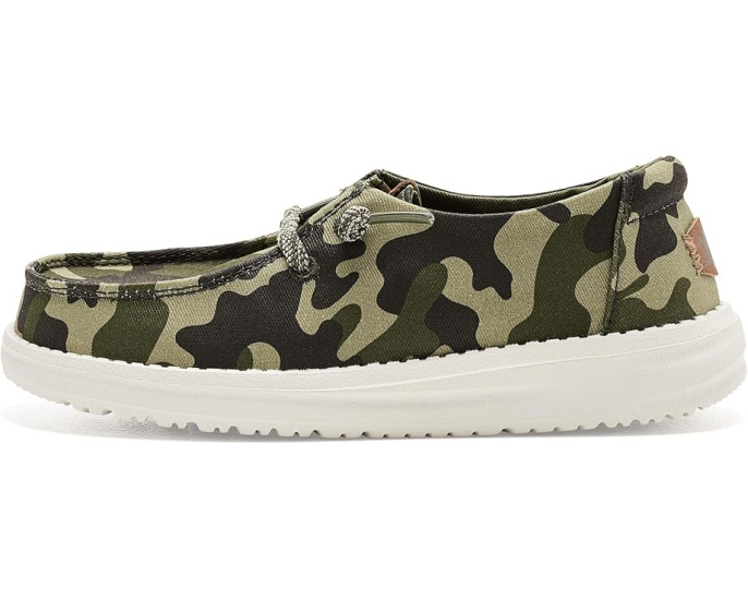 Hey Dude Кроссовки Wendy Essential Camo для детей с камуфляжным принтом