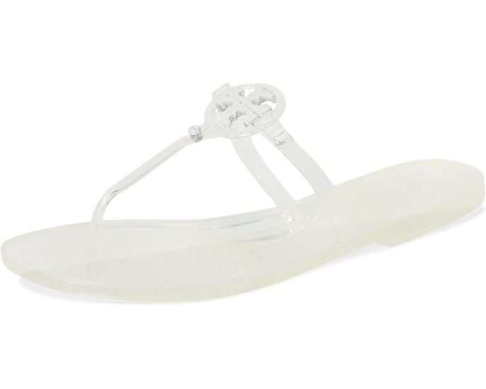 Босоножки-сланцы Mini Miller Jelly Tory Burch с прозрачным верхом