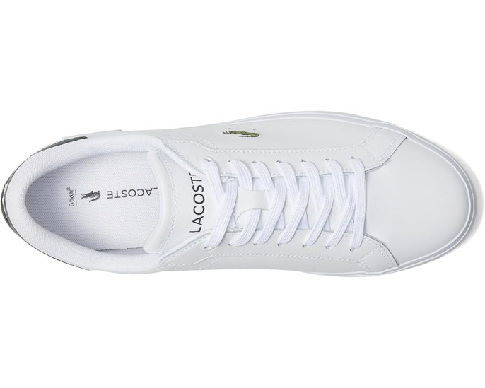 Кроссовки Lacoste Powercourt с верхом из кожи и контрастным крокодилом