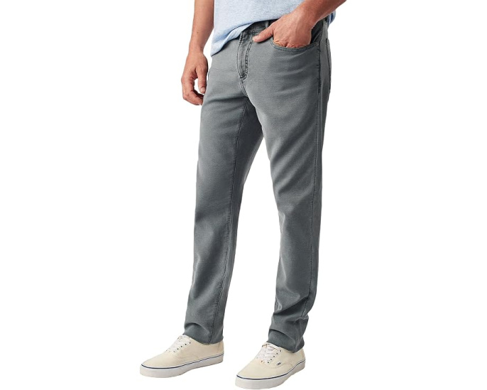 Брюки Faherty Stretch Terry с пятью карманами из мягкого велюра
