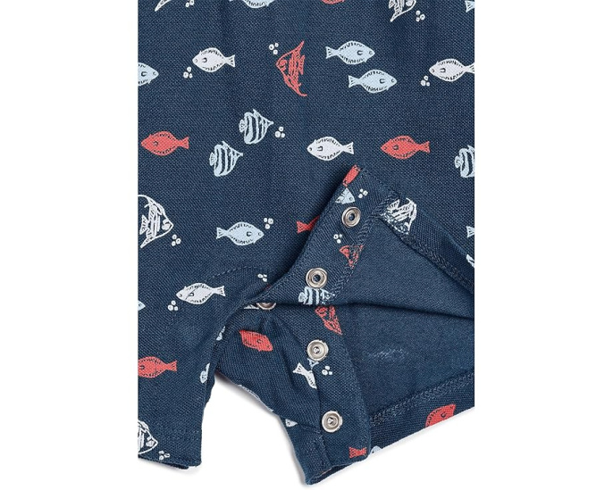 Ромпер Fish Polo для младенцев Janie and Jack с коротким рукавом и воротником