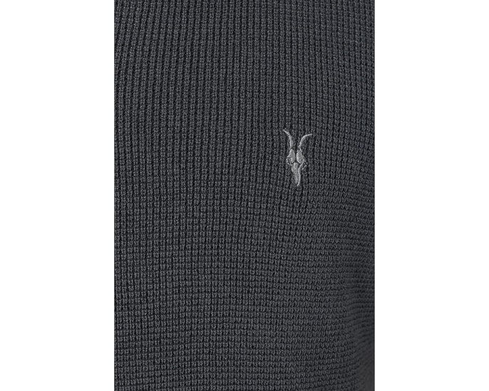 Поло AllSaints Aspen с коротким рукавом синее