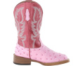 Сапоги Roper Kids Square Toe Ostrich для девочек с вышивкой и принтом