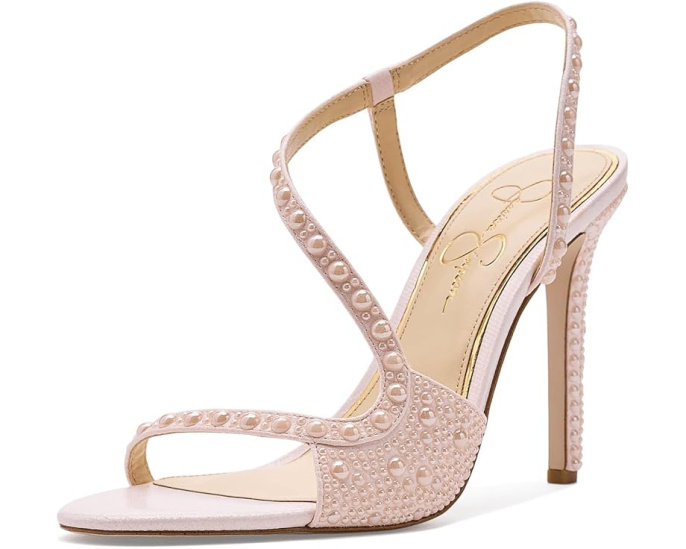 Босоножки Jessica Simpson Jaycin на шпильке с кристаллами и асимметричным ремешком