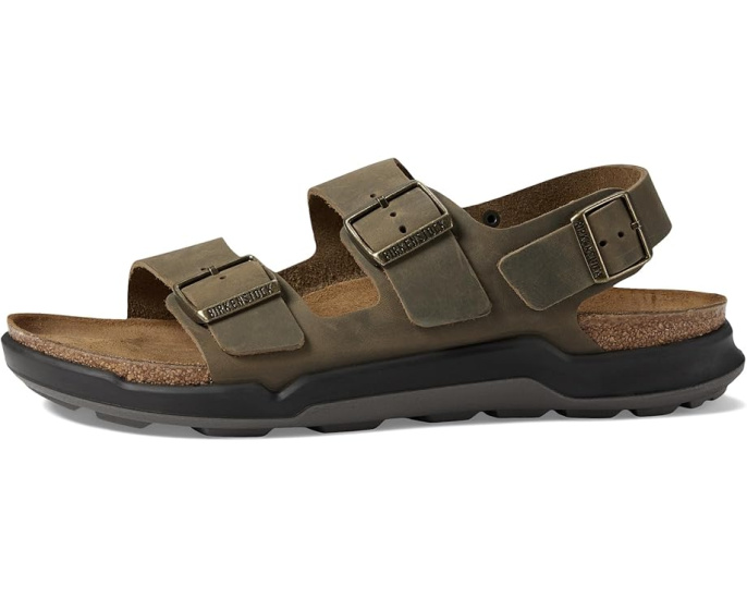 Сандалии Birkenstock Milano Rugged с пробковой стелькой и ремешками