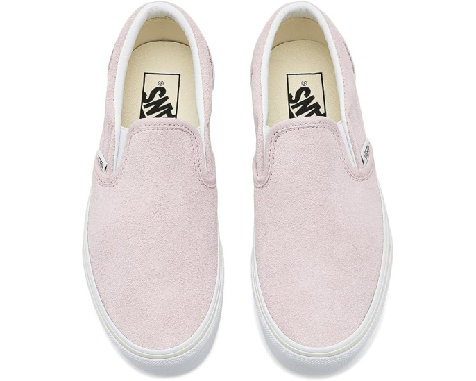 Vans Classic Slip-On Stackform для детей кеды на платформе с замшей и боковыми вставками