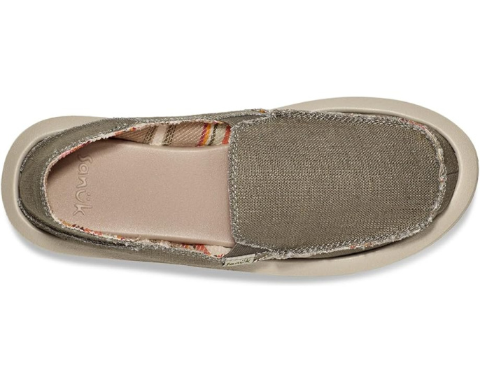 Слипоны Sanuk Donna Hemp из конопли с печатным принтом