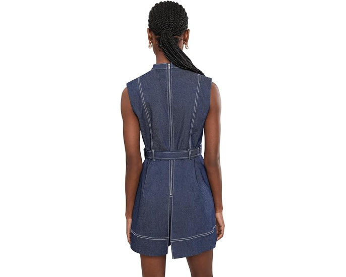Комбинезон с faux denim и поясом Adrianna Papell