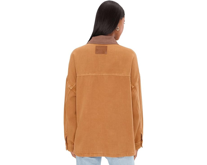 Джинсовая куртка We The Free Lemon от Free People oversize с контрастным воротником