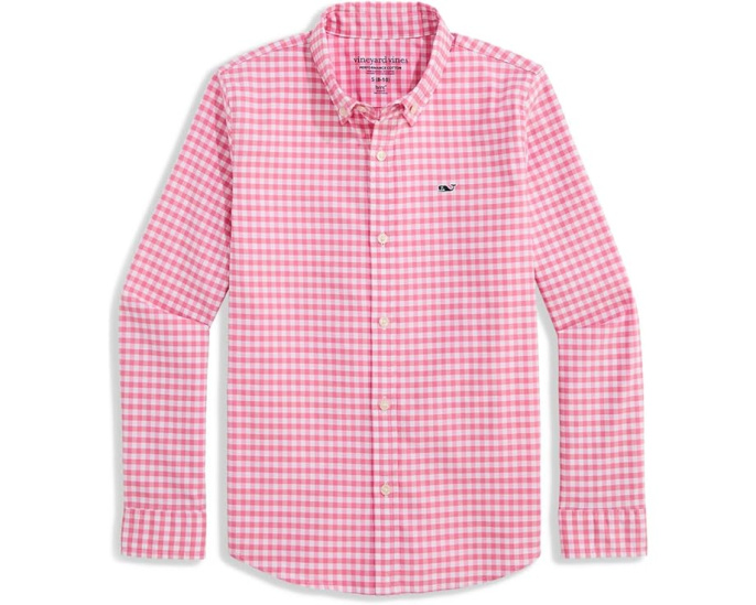 Детская рубашка vineyard vines Skysail Gingham из охлаждающей ткани