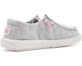 Кеды Hey Dude Wendy Stretch Jersey Varsity для детей серо-розовые
