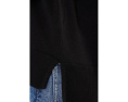 Short Sleeve V-Neck Dolman Popover Sweater with Step Hem