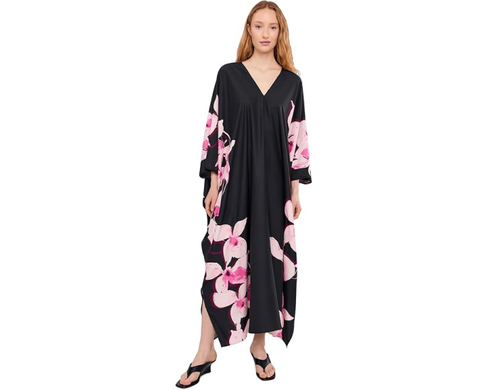 Natori женский кафтан Orchida с цветочным принтом