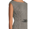 Приталенное платье Cap Sleeve Ponte с поясом Calvin Klein