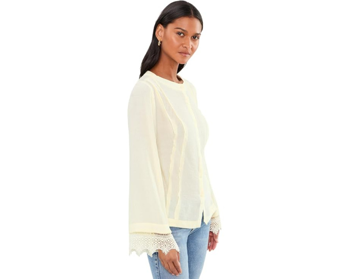 Блузка Free People Donni с кружевом