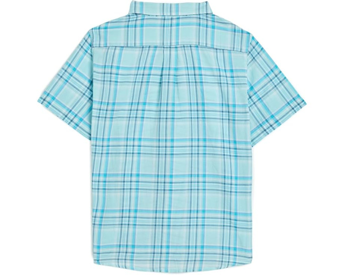Детская рубашка Vineyard Vines Bungalow Plaid из хлопка с коротким рукавом