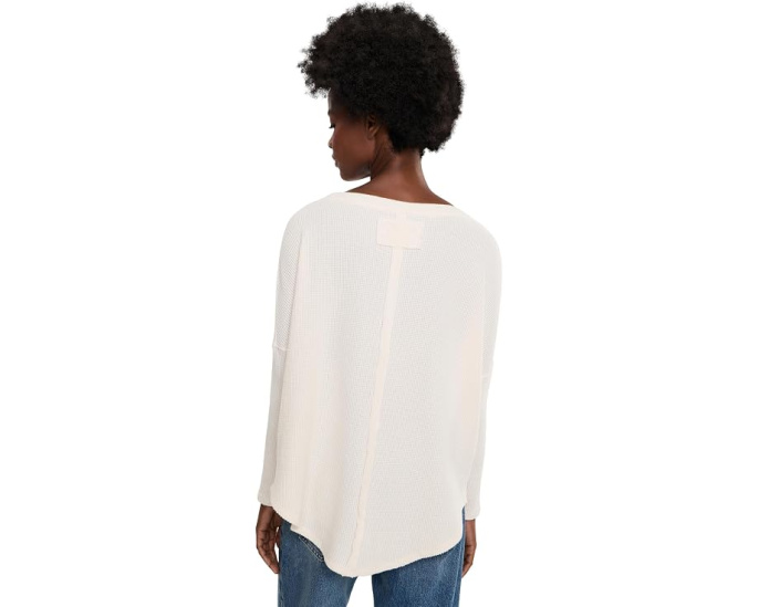 Термофутболка Free People Latte Blues с отделкой из рубчика