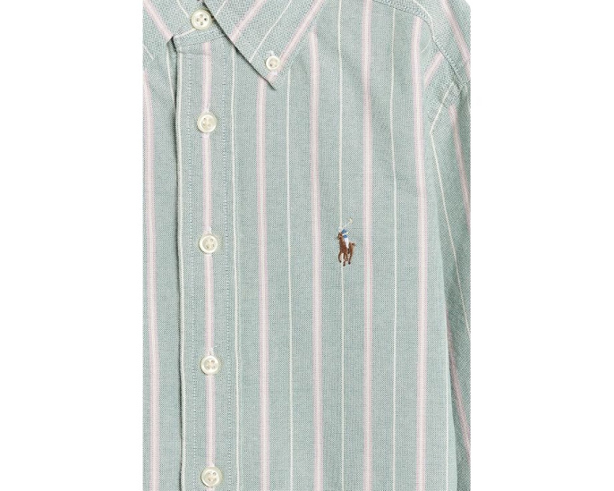 Полосатая рубашка из хлопка оксфорд Polo Ralph Lauren для детей