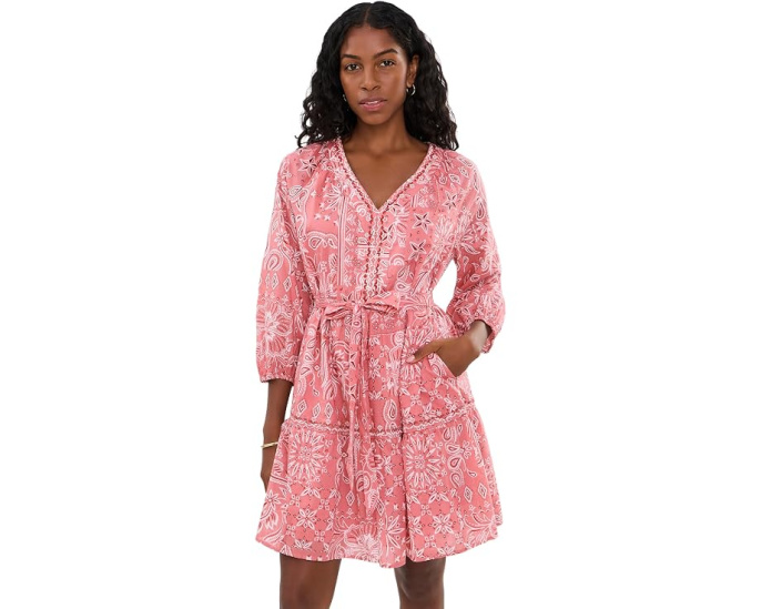 Платье Bandana Bay с рукавом 3/4 от Tommy Bahama из хлопка