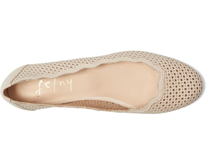 Балетки French Sole Nymph с перфорированной кожей и фигурным краем