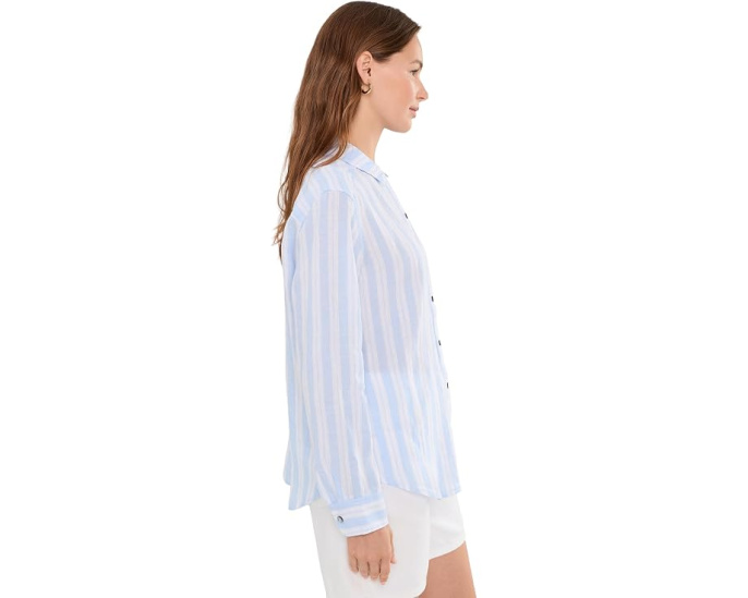 Рубашка Tommy Bahama Sea Stripe с длинным рукавом свободного кроя